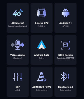 Central Multimidia OCTACORE PRO UNIVERSAL Tela QLED IPS NAVPRO Carplay + Android Auto sem fio